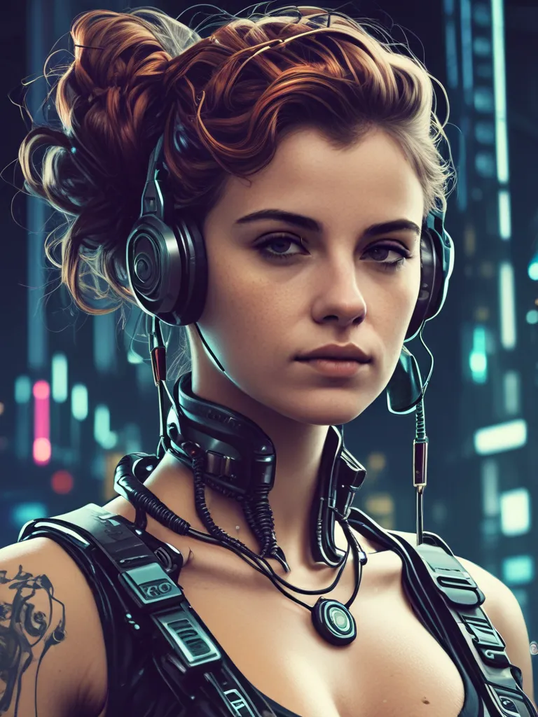 Cyberpunk themed digital artwork