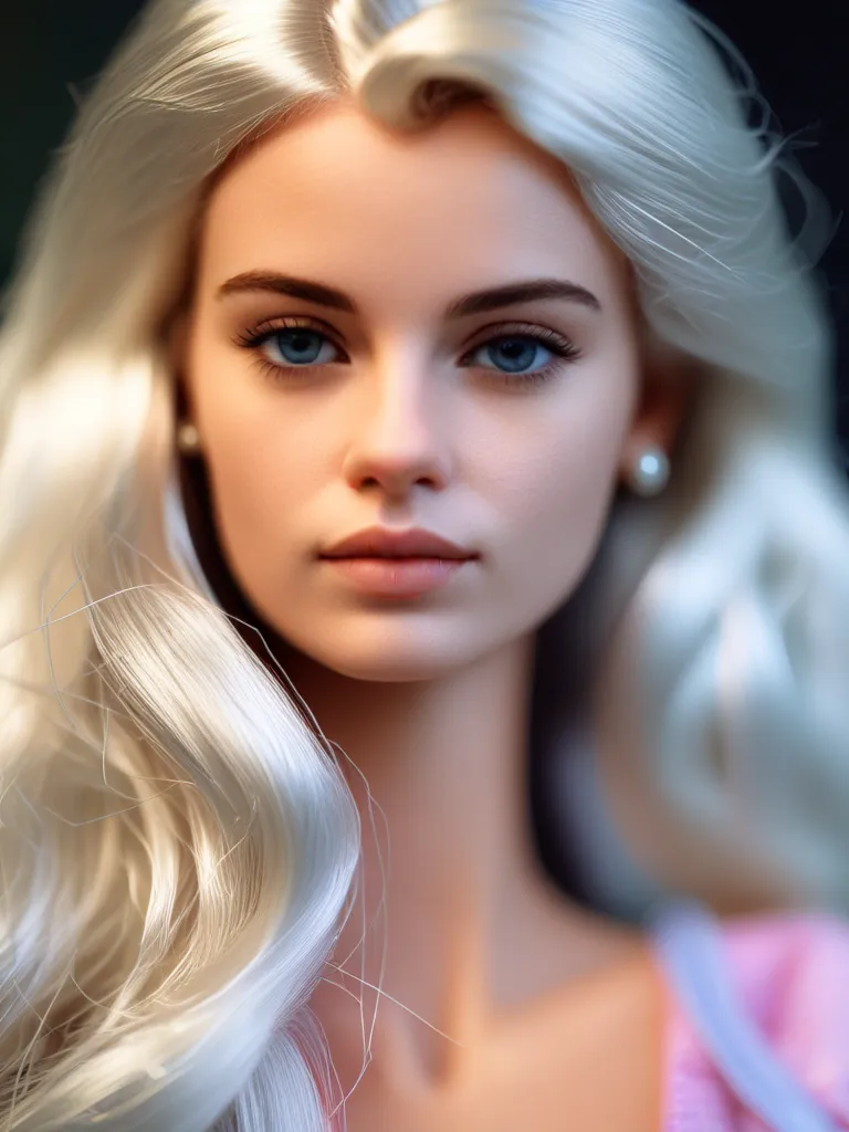 Silver-haired Barbie doll inspired character image
